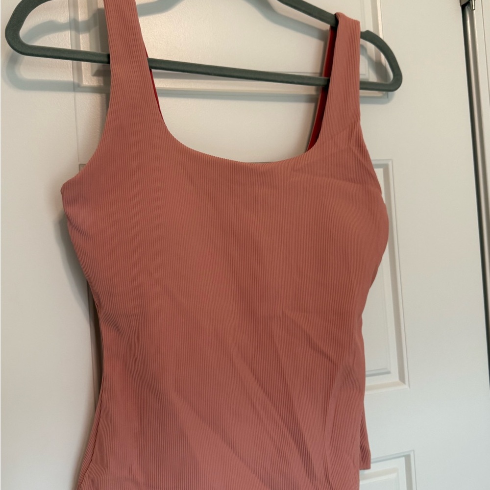 Women's Sleeveless Ribbed Tank Top - Coral